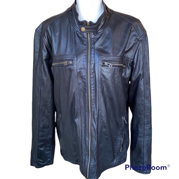 Cole Haan Other - Leather Cole Haan Bomber Jacket XL in Great Condition